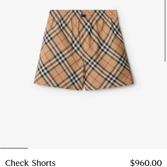 Burberry Pants - Burberry Tan Checkered Women's Bermudas